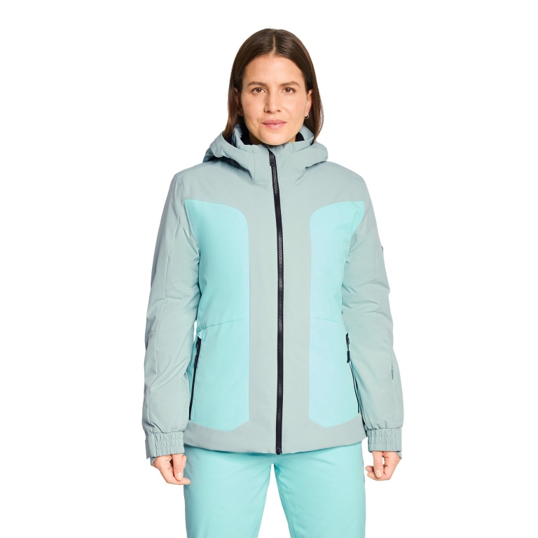 Ziener Winter Ski Jacket Tarla-Z (waterproof, windproof, snow skirt) 2025 eucalyptus green ladies